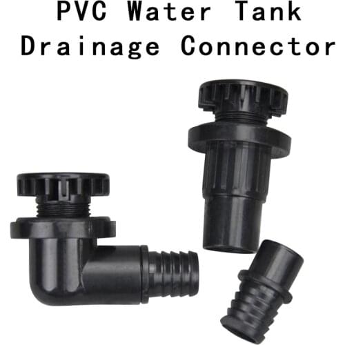 PVC Water Tank Drainage Connector fish tank drainage aquarium 90 degree water outlet fish tank joints 20mm hose connector 1 Pcs