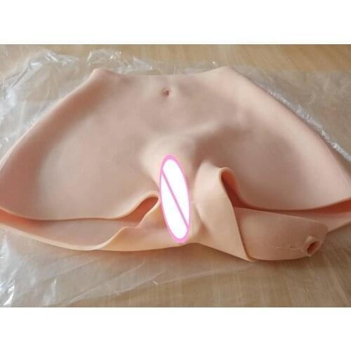 93CM Silicone Realistic Vagina Panty Shemale Crossdresser Pussy Pants Transgender Artificial Sex Fake Underwear Enhancer Hip 2G