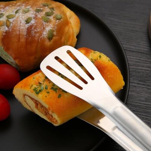Stainless Steel Food Tongs Kitchen Utensils Buffet Cooking Tool Anti Heat Bread Clip Pastry Clamp Barbecue Kitchen Tongs Steel