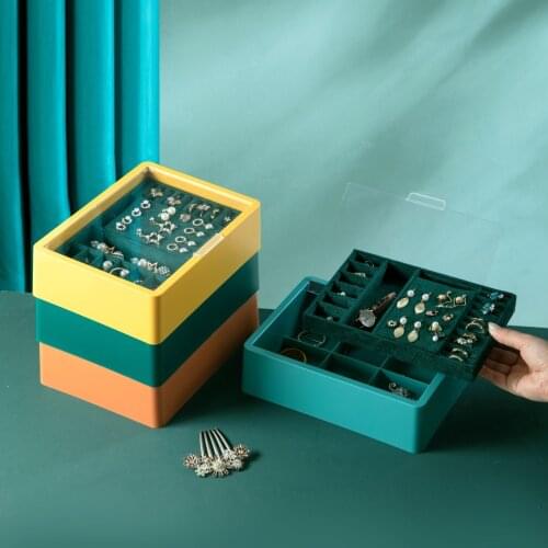 Jewelry Storage Box Necklace Earrings Rings Hair Accessories Bracelets Exquisite Display Plate