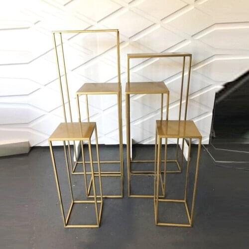 Wedding Wrought Iron Guide Geometric Square Frame Wedding Center Background Frame Home Party Scene Decoration