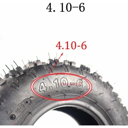 Vacuum tire off-road vehicle accessory 6 inch 4.10-6 pneumatic tire, suitable for all models ATV Go Kart Mini Quad 47cc 49cc law