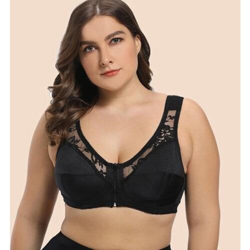 Push Up Bras for Women Full Cup Lace Vest Bra Brassiere Plus Size C D E Cup Sexy Lingerie Black Bras for women bralette No Pad