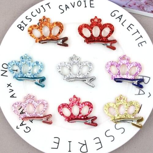 1PC lovely Cartoon Crown Childrens series Sequin Hair Grips Sweet Girls Hair Pins Hair Accessories HeadWear