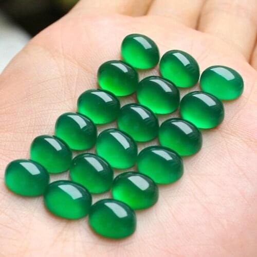 10x12MM Oval Green Agat e Carnelian Cabochon Natural Gem Stone Jewelry Ring Cabochon 20pcs/lot