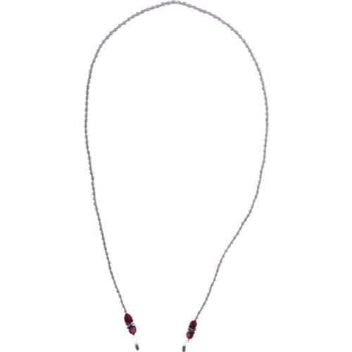 2pcs Pearl Beaded Eyeglasses Reading Glasses Chain Cord White Pink Pearl