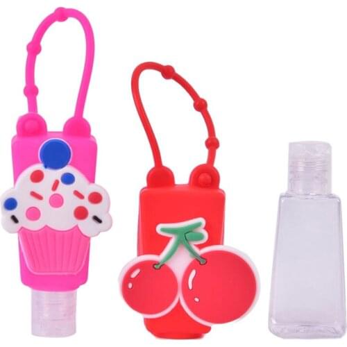 30ml Cute Silicone Mini Hand Sanitizer Hand Gel Holder Portable Safe Gel Holder Travel Shampoo Soap Dispenser Bottle 1PCS