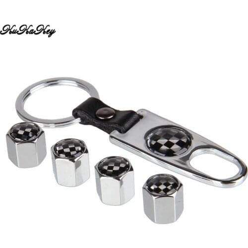 4pcs Flag Pattern with 1pcs Key Chain Car Motorcycle Bicycle Tire Wheel Valve Cap Universal Accessories for Porsche for Lexus