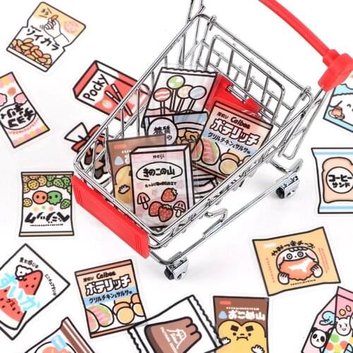Snack Pocket 40 Pcs Transparent Stickers For Scrapbooking Diary Planner Album Phone Case Laptop Card Making