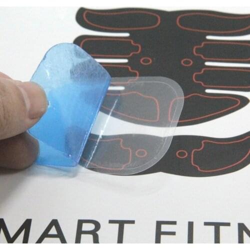 6Pairs Replacement Gel Pads For EMS Trainer Stimulate Muscle Trainer ABS Muscle Training Massager Gel Patch