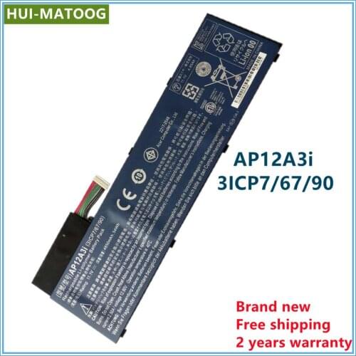 AP12A3i Laptop Battery For Acer Aspire W700 MA50 Tablet M3 M5 U M5-481G M3-581TG M5-481TG-6814 3ICP7/67/90 AP12A4i 11.1V 4850mAh