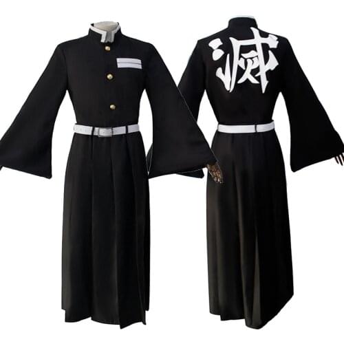 Anime Demon Slayer Cosplay Costume Tokitou Muichirou Kisatsutai Team Uniform Top Pants Belt Halloween Party Suit Drop Ship