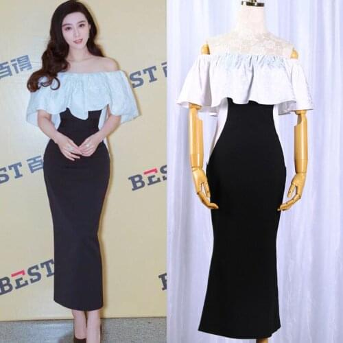 Auguswu Womens Off Shoulder Dresses