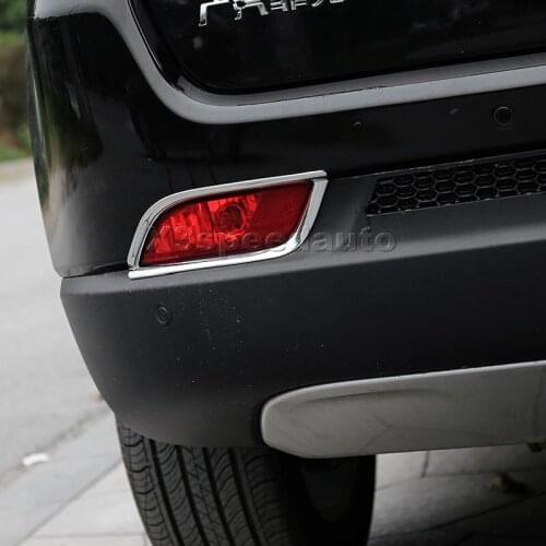 Car-styling For Jeep Compass 2017-2020 Rear Tail Fog Light Lamp Cover Trim 2pcs