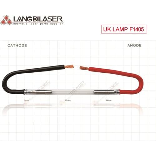 UK Lamp F1405-xxx , made in UK first light ipl flash lamp size : 7*50*115F -wire , , IPL Lamp for keslaser handpiece