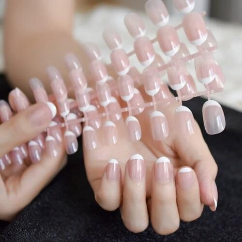 240Pcs France Nail Tips Full Cover Nail Supplies For Professionals Press On Nail Simple Pre Design Fake Nail Datechable Manicure