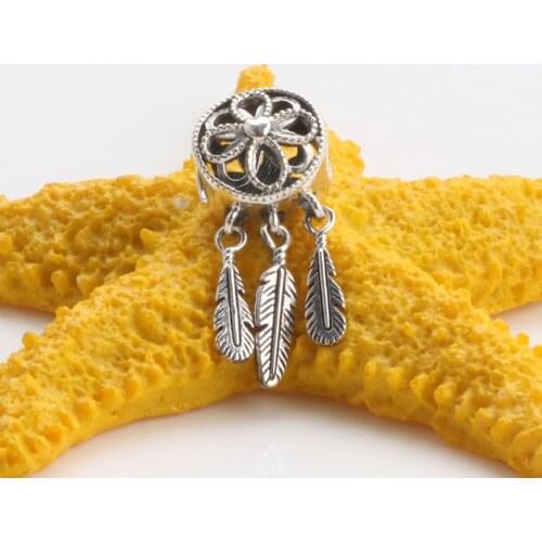 Hot Sale Silver Color Charm Bead Fashion Hollow Dreamcatcher Beads For Original Pandora Charm Bracelets & Bangles Jewelry