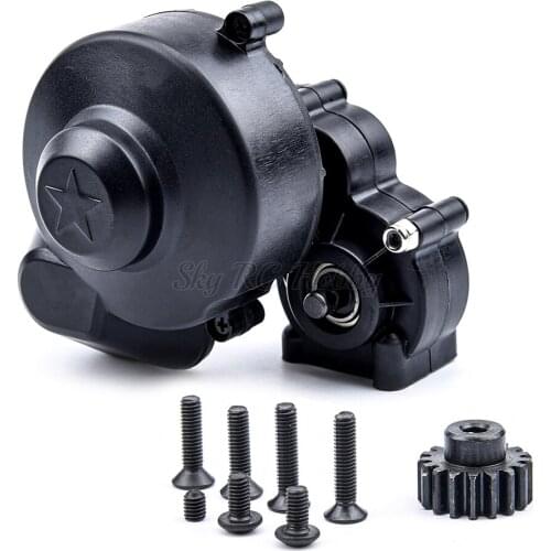 1:10 Scale Plastic Complete Center Gearbox Transmission Box with Gear for Axial SCX10 SCX10 II 90046 90047 1/10 RC Crawler Car