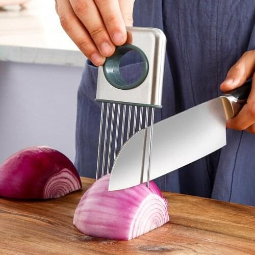Slicer Tender Meat Needle Kitchen Tools Gadget Multifunctional Onion Needle Household Stainless Steel Onion Slicer