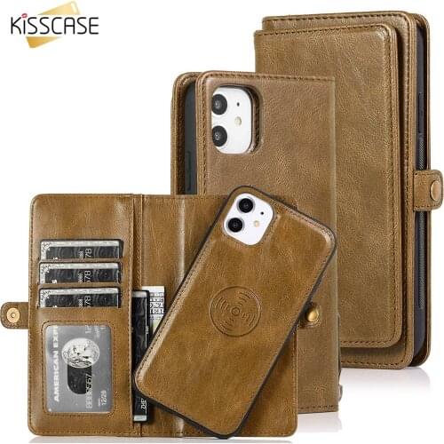KISSCASE Magnetic Leather Wallet Case For iPhone 11 Pro Max 7 8 6 6S Plus Phone Holder For iPhone XS Max XR X PU Retro Handbag