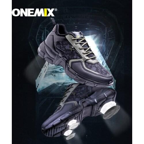 ONEMIX Men Hiking Shoes Outdoor Breathable Sport Shoes Climbing Mountain Walking Waterproof Man Wear-resistant Massage Sneakers