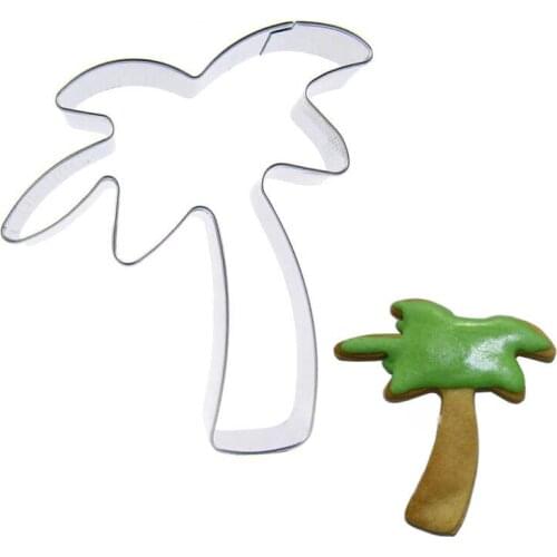 Stainless Steel Coconut Tree Cookie Cutter Stainless Steel Fondant Cutter Baking Cookie Mold Biscuit Mould Cookie Stamp Tools