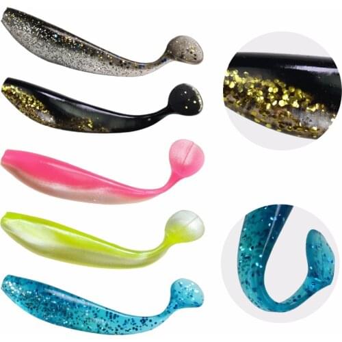 New Soft Lure Fishing Bait 10pcs 9cm 3.5in 4.6g 0.16oz Bass Salmon Fishing Lure Grub Worm Swimbait Fishing Lure Tackle