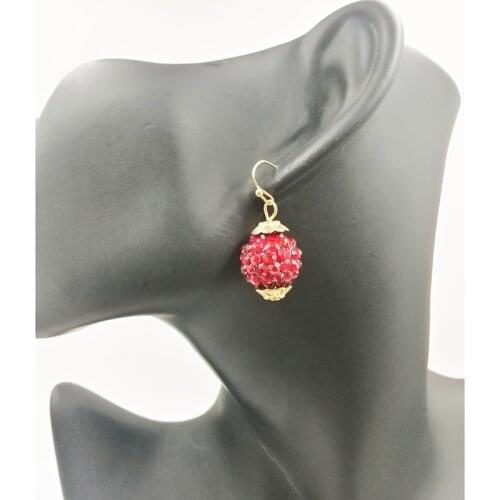 New Coming Glass Earrings Shiny Round Resin Ball Earrings Gifts for Women Fashion Jewelry