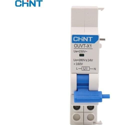 CHNT OUVT-X1 Over/under voltage release Ue: AC 230V 240V, 50Hz Uvo: 280V Ui: 500V （35%～70%）UeMCB