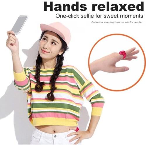 Portable Rechargeable Bluetooth 5.1 Selfie Shutter Remote Control Ring Wireless Smart Remote Control Ring PUO88
