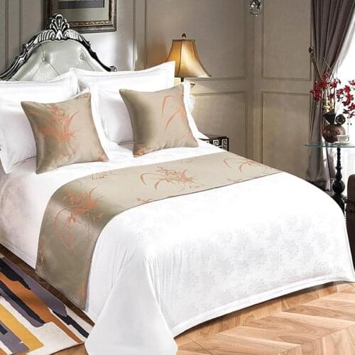 Bed end towel hotels modern European printing bed flag bed end towels bed runners