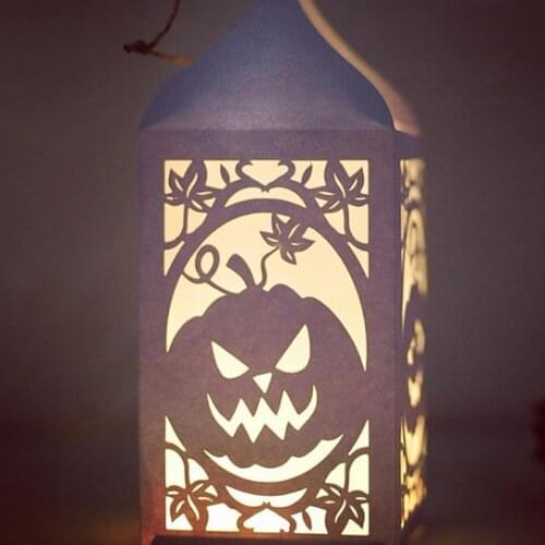 Happy Halloween Metal Cutting Dies Stencil Scrapbooking Lantern box DIY Album Stamp Paper