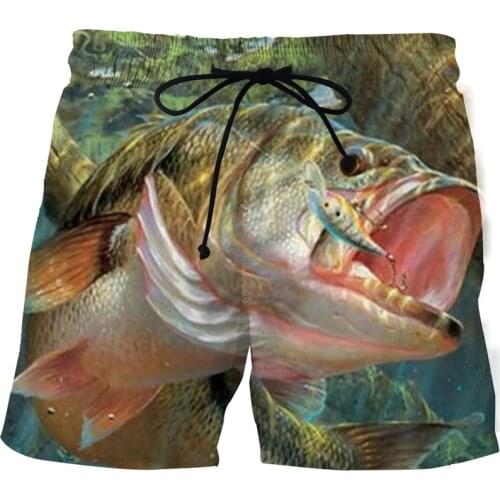 Summer print 3d fishing shorts men swimming trunks male fast dry surf shorts quick dry outdoor sports board shorts for fishing