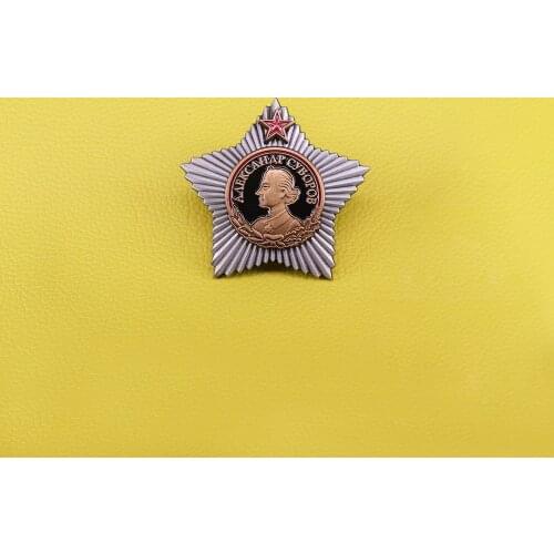 Suvorov Soviet badge Russian army military order pins USSR award medal replica red star brooch for men patriot gift vintage