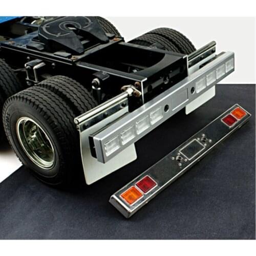 Tamiya Truck Metal Tail Bumper W/ Lampshade For 1/14 Scale RC Toy Tractor LESU TAMIYA KING Upgrade Parts
