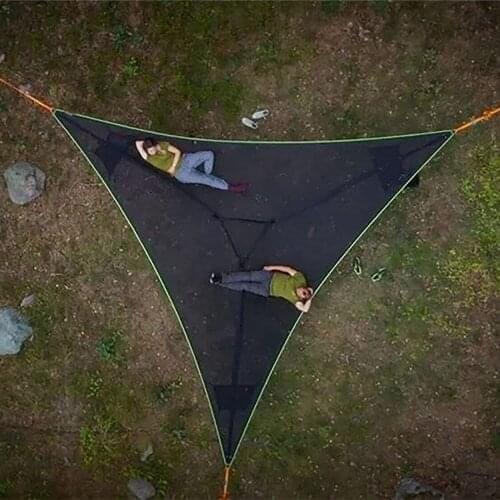 Triangle Camping Hammock and Tent Awning Rain Fly Tarp Camping Hammock Double Sleeping Hammock Camping Outdoor Furniture Sets