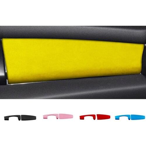 2pcs Suede Wrap Car Dashboard Panel ABS Cover Trim Car Interior Decoration For BMW MINI F55 F56 F57 2014-2020 Accessories