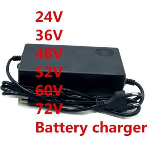 24v 36v 48v 52v 60v 72v 2A 3A Lithium battery charger DC port electric bike e scooter e motor Energy storage battery charger