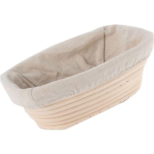 1Pcs Oval Dough Banneton Brotform Dough Rattan Bread Proofing Proving Baskets Tools