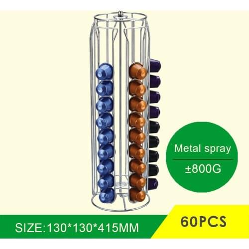 13 Type Carbon Steel Nespresso Dolce Gusto Coffee Capsule Holder Rotating Tower Capsules Storage Rack For Nescafe