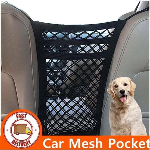 29*25cm 3 Layer Car Net For Car Seat Hanging Bag Mesh Pocket Net Storage Organiser Tidy Nylon Holder