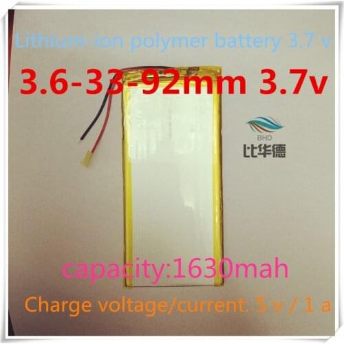 363392 1630mAH 3.7 ;Polymer lithium ion battery/Li - ion/separate model for light gun, global positioning system (GPS), airpl