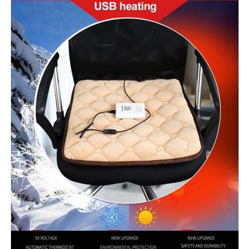 5V Heating Cushion Interior Car Seat Cover Cushion Non-slip Seat Covers Soft Heated Seat Pad Universal Car Accessory