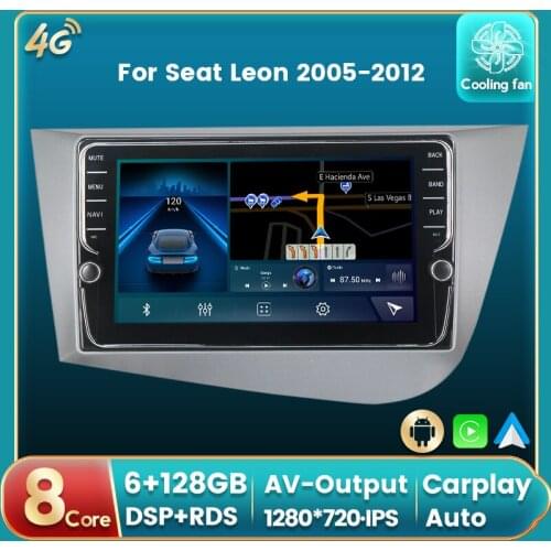 Android 11 DSP RDS For Seat Leon 2005-2012 Car Radio Auto Multimedia DVD Player GPS Navigation Auto carplay IPS BT