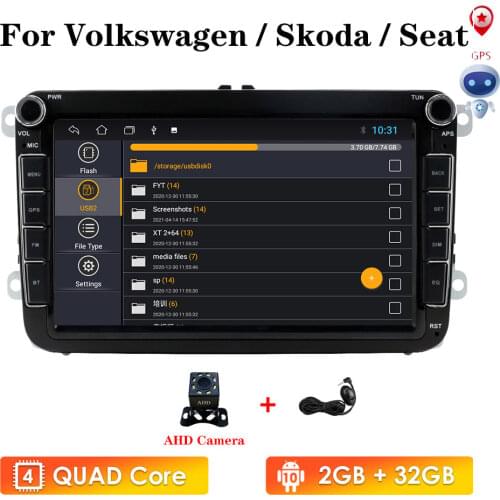 Android 10 2din Car Radio for VW POLO GOLF 5 6 POLO PASSAT B6 CC JETTA TIGUAN TOURAN EOS SHARAN SCIROCCO CADDY with 4G GPS Navi
