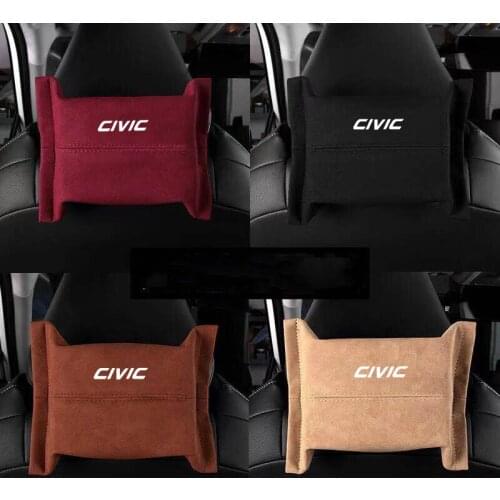 Car tissue box tissue storage bag Car organizer box For Honda civic 10th 8th type r 2012 2018 2020 Auto Accessories
