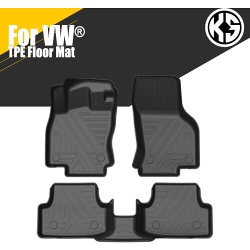 Car Floor Mats For VW Volkswagen Passat Golf 7 Tiguan Teramont Magotan POLO TPE Rubber Waterproof Non-Slip Fully Surrounded