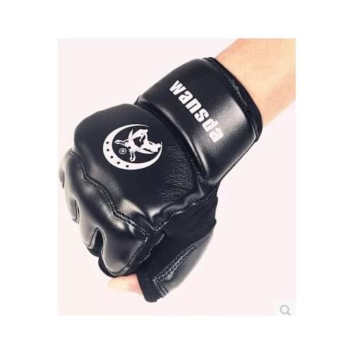Adults/Kids Half Fingers Boxing Gloves Mitts Sanda Karate Sandbag Taekwondo Protector For Boxeo MMA Punch