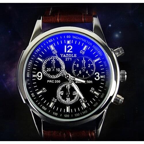 YAZOLE Watch Men Watch Top Brand Luxury Blue Glass Mens Watch Fashion Waterproof Sport Watches Clock saat relogio masculino