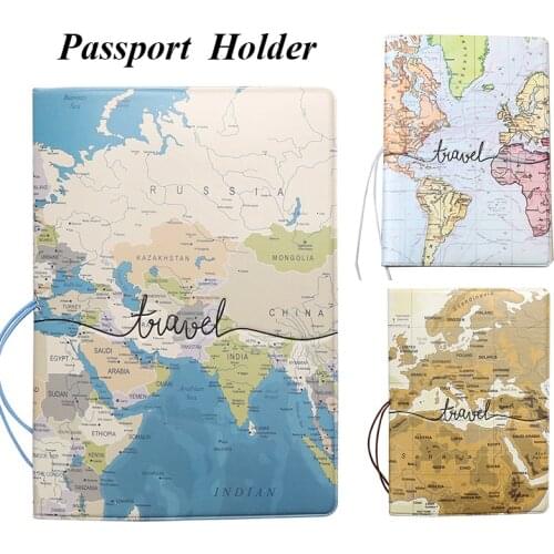 Passport Case Convenient Multifunctional Protective Clip Travel Map Passport Holder Air Ticket Passport Package Passport Bag